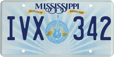 MS license plate IVX342