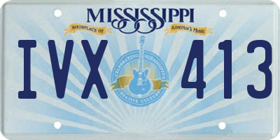 MS license plate IVX413
