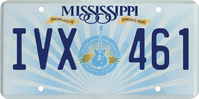 MS license plate IVX461
