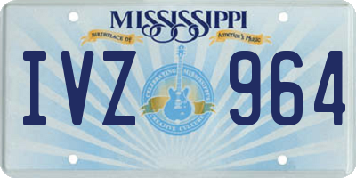 MS license plate IVZ964
