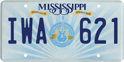 MS license plate IWA621