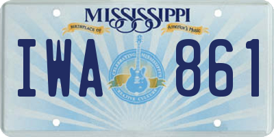 MS license plate IWA861