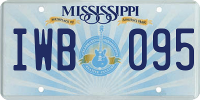 MS license plate IWB095