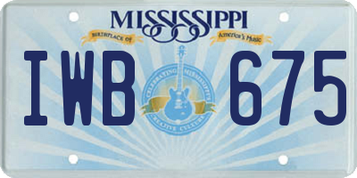 MS license plate IWB675