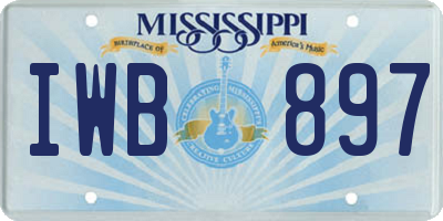 MS license plate IWB897