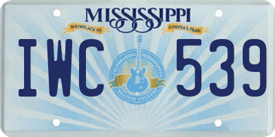 MS license plate IWC539