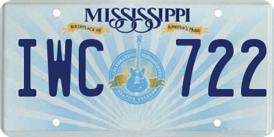 MS license plate IWC722