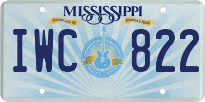 MS license plate IWC822