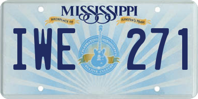 MS license plate IWE271