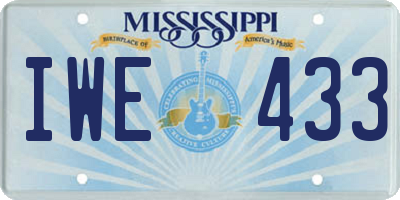 MS license plate IWE433