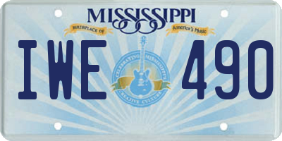 MS license plate IWE490