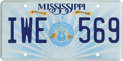 MS license plate IWE569