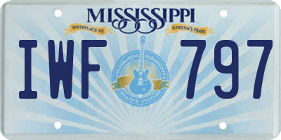 MS license plate IWF797