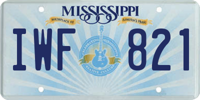 MS license plate IWF821