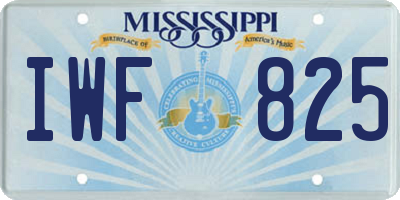 MS license plate IWF825