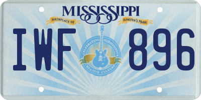 MS license plate IWF896