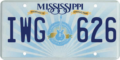 MS license plate IWG626