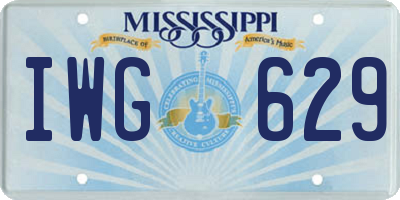 MS license plate IWG629