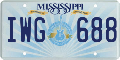 MS license plate IWG688