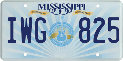 MS license plate IWG825