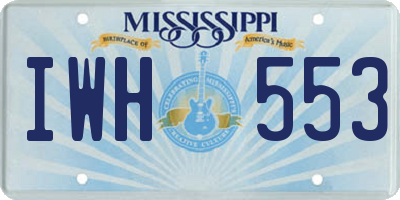 MS license plate IWH553