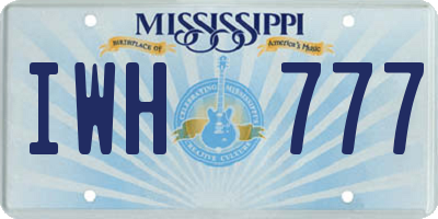 MS license plate IWH777