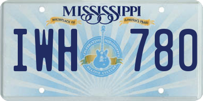 MS license plate IWH780
