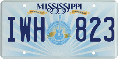MS license plate IWH823
