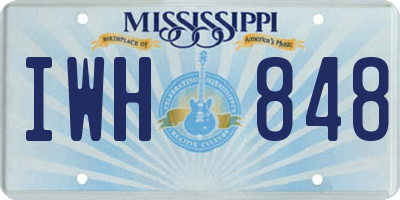 MS license plate IWH848