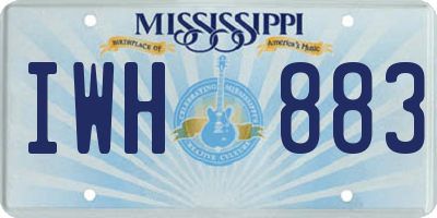 MS license plate IWH883