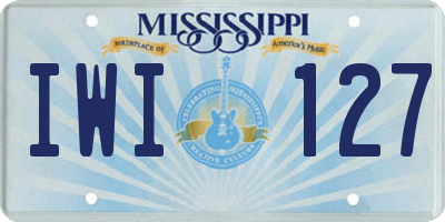 MS license plate IWI127