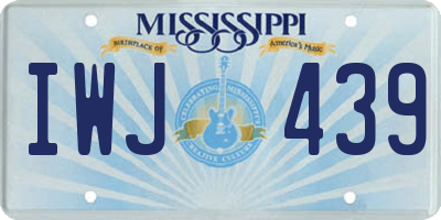 MS license plate IWJ439
