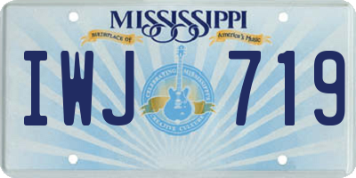 MS license plate IWJ719