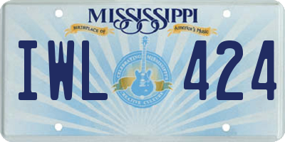 MS license plate IWL424