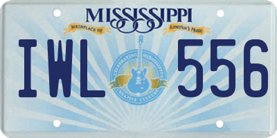 MS license plate IWL556