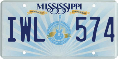 MS license plate IWL574