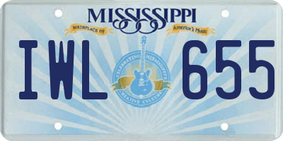MS license plate IWL655