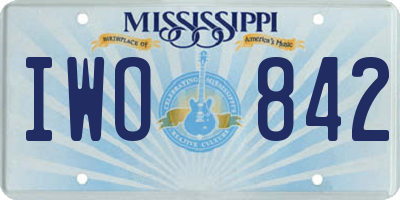 MS license plate IWO842