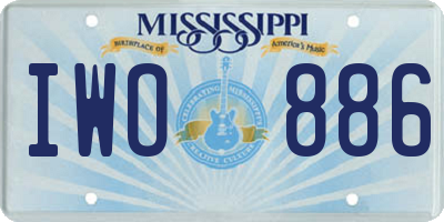 MS license plate IWO886