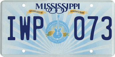 MS license plate IWP073