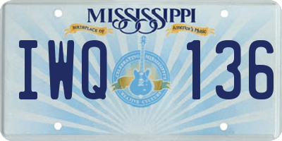 MS license plate IWQ136