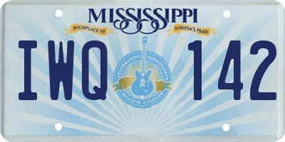 MS license plate IWQ142