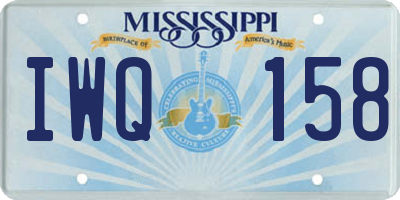 MS license plate IWQ158