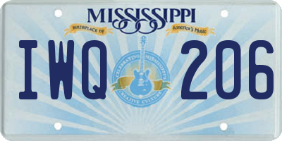 MS license plate IWQ206