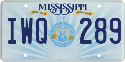 MS license plate IWQ289