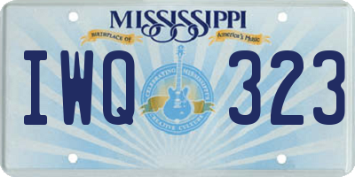 MS license plate IWQ323