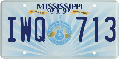 MS license plate IWQ713