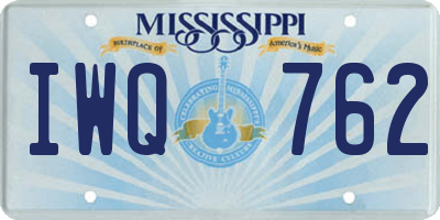 MS license plate IWQ762