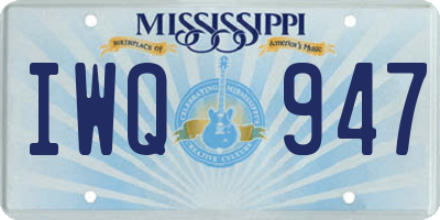 MS license plate IWQ947