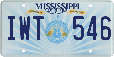 MS license plate IWT546